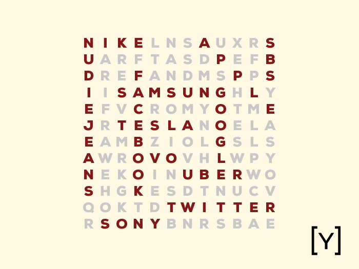 crossword of brand names