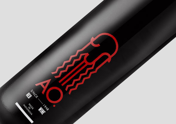 AO wine bottle design