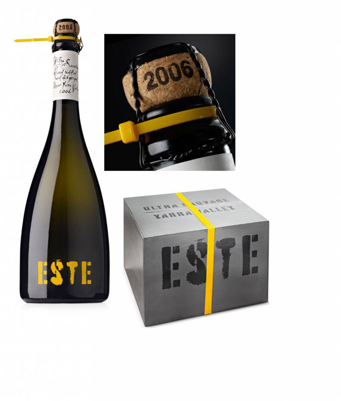 Este wine bottle design