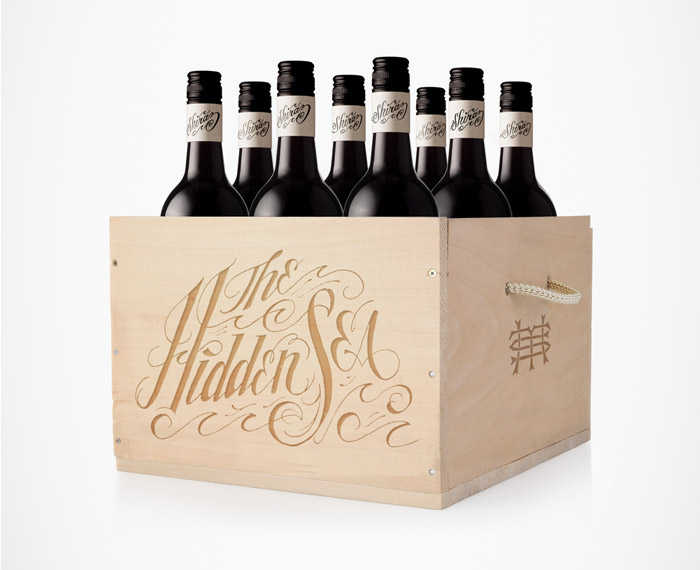 Typography on a wine box